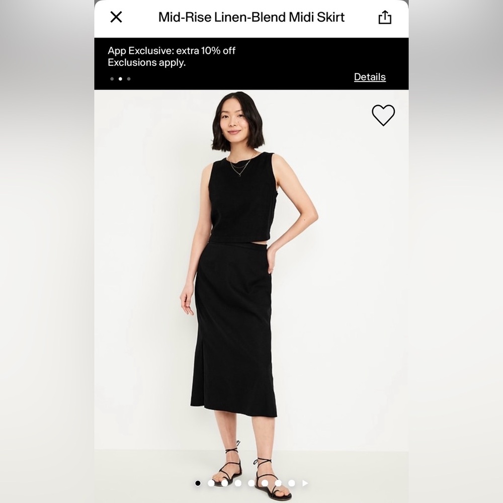 NWT linen blend skirt with slit